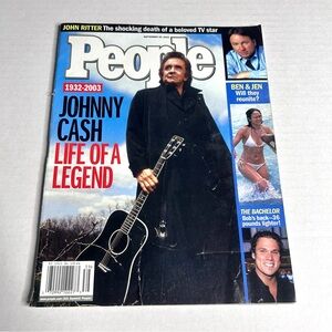 PEOPLE Magazine September 29, 2003: JOHNNY CASH "Life of a Legend" Tribute, Used